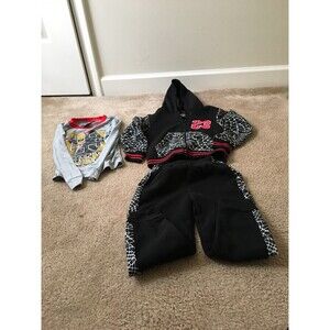 Mad Game Boys Graphic 3 Piece Jogging Suit Pants Top Hoodie Zip Hoodie Size 5/6